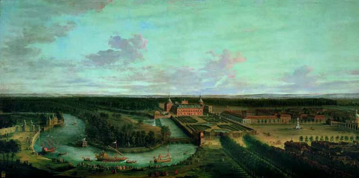 Vista del Real Sitio, palazzo e giardini di Aranjuez. - Palazzo Reale, Napoli